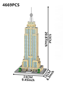 7380 piezas Catedral de Notre Dame de París, 4669 piezas Empire State Building, 3299 piezas Capitolio de los Estados Unidos, 4060 piezas Torre de Isabel, 5466 piezas Coliseo Romano, 3585 piezas Torre Eiffel, 3377 piezas Museo del Louvre, 1526 piezas Torre de la Perla Oriental, 1699 piezas Puente del Autobús de Dos Pisos de Londres, Rompecabezas de construcción a gran escala de monumentos icónicos, Decoración del hogar, Regalo de cumpleaños