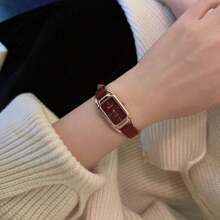 Angola Red Style Versatile New Exquisite Fashion Light Luxury High End Fashion Genuine Leather Waterproof Women's Watch - one-size - View 2