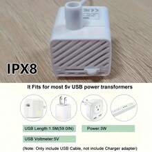 1.5L Automatic Circulating Cat Water Fountain, Flowing Pet Drinking Bowl For Cats And Dogs - Multicolor - View 8