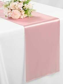 Set de 2 piezas/10 piezas Manteles de tela satinada multicolor de 30*275cm de largo, telas de alta calidad y suavidad sedosa para bodas, fiestas de cumpleaños, banquetes, graduaciones, decoración de eventos de compromiso, también se puede usar como faja para sillas o accesorio