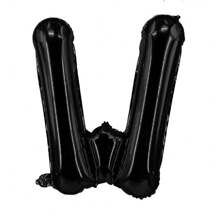 16 英寸黑色字母和数字气球铝箔氦气黑色字母派对气球聚酯薄膜气球字母和数字气球铝箔适用于生日婚礼周年派对装饰 - 黑色 - 查看 41