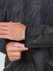 1 件男士轻质防水户外夹克，多口袋设计，防晒皮肤外套 - 黑色 - 查看 11