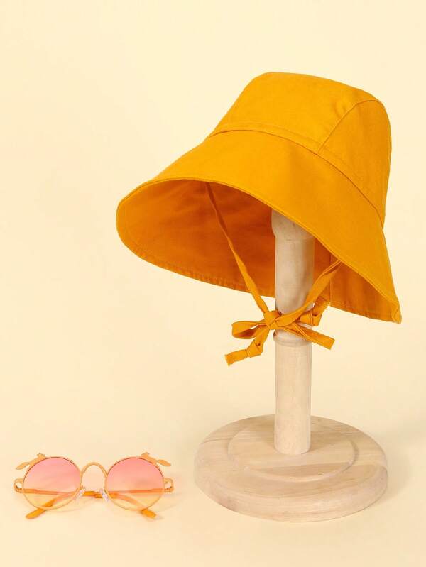 2PCs Baby Sun Hat With Glasses In One Set Quick-Drying Bucket Breathable Children's Sun Hat Baby Basin Hat Beach Sun-Protection Fisherman's Hat