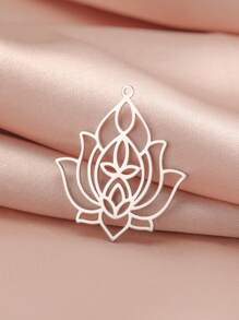 1 件不锈钢花卉莲花吊坠，经典复古美丽优雅，可用作项链、钥匙扣、DIY 珠宝配件，适合作为礼物 - 蓮花系列 - 查看 10