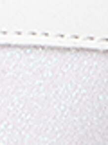 女士时尚高跟凉鞋，金属拼接高跟鞋，时尚高跟闪亮厚底，露趾露背穆勒鞋，一脚蹬露趾高跟凉鞋，舒适性感优雅高跟厚底凉鞋，适合派对、婚礼、郊游、情人节 - 白色 - 查看 8