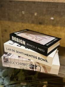 Kit With 3 Fake Books Desk Book Organizer Box Decorative Object Holder - CASA - Ver 6