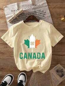 Summer Casual Women's Round Neck T-Shirt, Slim Fit Short Sleeved T-Shirt