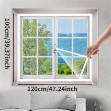 Handmade Pure White Anti-Mosquito Window Net With Zipper, Home Use Moth Proof Screen Window Curtains, Bedroom Window Insect Screen With Zipper Opening For Ventilation And Privacy Gifts Birthday Graduation - Pure White - View 4