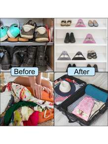 20 Peças Sacos de Cordão para Sapatos de Viagem, Bolsas de Armazenamento à Prova de Poeira, Organizadores de Sapatos de Tecido para Viagens, Exterior, Transparente, À Prova d'Água - Multicolorido - Visão 8