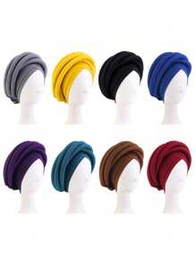 1pc African Style Handmade Flower Headdress, Luxurious Women Headscarf, Elegant For Important Occasions - Multicolor - View 2