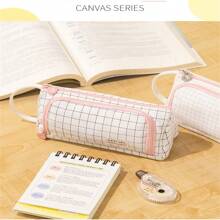 Cross-Border Supply Coreano Estilo Macaron Bloco de Cores Conversível Grande Capacidade Estojo de Lápis Atualizado Caixa de Papelaria Nova Bolsa de Lápis Bolsa de Papelaria Presente Infantil Bolsa de Moedas para Estudantes Bolsa de Armazenamento Simples para Meninos e Meninas, Estojo de Lápis, Mochila Escolar