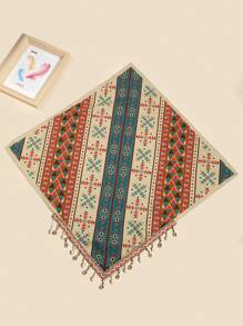 1 Khăn Bandana họa tiết Paisley Bohemian lấp lánh và tua rua trang trí thường ngày dành cho nữ, thích hợp cho du lịch, ngày lễ, ngoài trời, trang phục dự tiệc - Nhiều màu - Xem 10