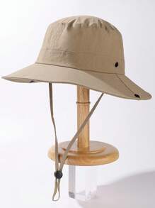 男士防水太阳帽宽边可折叠户外网眼钓鱼渔夫帽 UPF 50+ 防紫外线钓鱼徒步海滩花园 - 彩色 - 查看 14