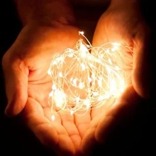 LED String Lights 20m 200LED Fairy Lights, AA Battery Powered Fairy String Lights, Waterproof Silver Wire Copper Wire String Lights For DIY Wedding Dorm, Bedroom, Party, Flower Decoration, Birthday Decoration, Campus Decoration, Holiday Decoration, Courtyard Garden Decoration, Etc