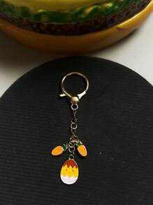 1pc Rabbit, Carrot, And Egg Casual Cute Keychain Accessory - Multicolor - View 11