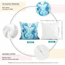 4pcs Ocean Animal Series Decorative Throw Pillow Covers, 45*45cm Single-Sided Printed - Multicolor - View 3