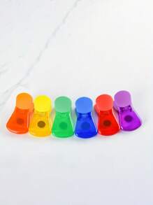 6 Pcs Food Chip Snack Bag Sealing Clips, Color Refrigerator Magnet Clips Air-Tight Clips For Home Kitchen Storage, Mini House Kit - Multicolor - View 10