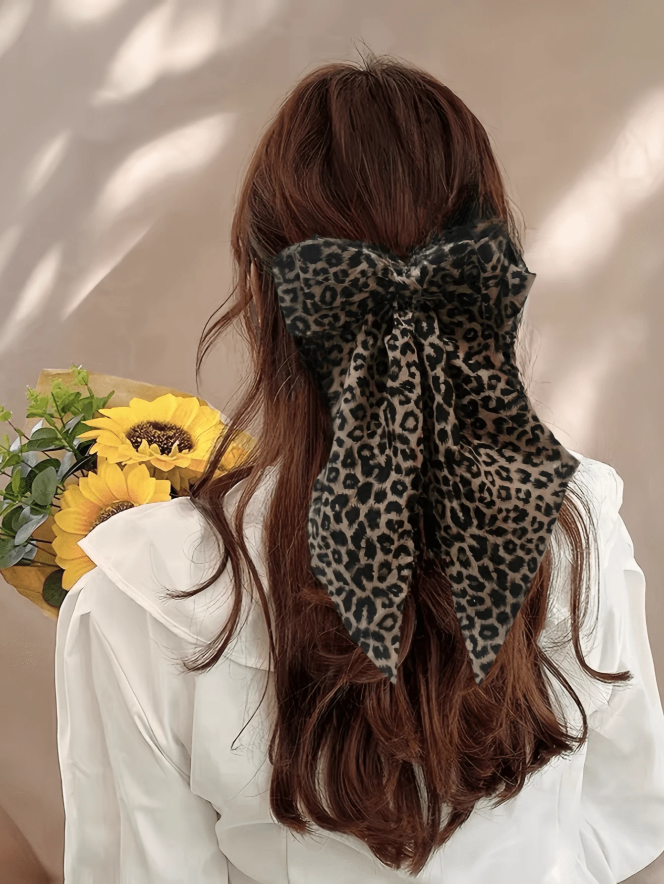1pc Women Bowknot Ribbon Hair Clip, Daily Wear Accessories (Leopard/Floral Print Random)