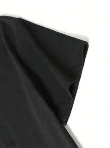 Tween Boys 热带印花圆领短袖 T 恤，夏季上衣 - 黑色 - 查看 6