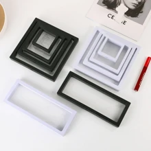 5pcs Transparent Dustproof PE Box Thin Film Floating Display Box For Rings, Jewelry, Necklace Packaging & Storage For Women Storage Organizer Travel Essentials Father Gift Back To School