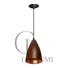 Conjunto Luzes com 3 Luminarias Pendentes Lustres em Alumínio Promoção Vegas Sala Cozinha Quarto Variedade em Cores GL ilumi! - Marrom - Visão 4