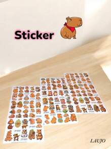 120 Pegatinas sticker de capibara en papel holografico ¡El toque perfecto para tus cosas! - 120 Capibaras - Ver 5