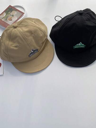 1pc Soft Crown Solid Color Mesh Quick-Dry Baseball Cap, Retro American Style Half Mesh Breathable Flat Brim Baseball Hat For Men, Adjustable Snapback Skateboard Cap For Women, Lightweight Breathable Mesh Sports Cap For Men, Crushable & Shape-Retaining