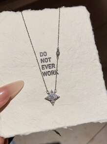 1 件星空闪亮星星项链、配套耳钉、手链优雅简约时尚女士珠宝套装 - 滿天星三件套 - 查看 5