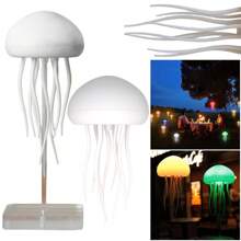 NetHong 2025 Jellyfish Hanging Light Voice Control Night Lights Atmosphere Lamp Base UK - White - View 3