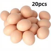 3/6 件鸡舍小假鸡蛋，农场动物用品笼子配件，鸡窝指南，鸡蛋装饰，塑料假鸡蛋，用于 DIY 工艺品、绘画和装饰 - 逼真的仿真鸡蛋