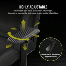 Corsair T3 Rush (2023) Silla de Juegos, Talla única, Gris y carbón - Gris Oscuro - Ver 7