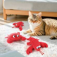 1件卡通仿真螃蟹龙虾爱狗人士和狗妈妈爱玩具可爱耐咬爱狗人士和狗妈妈爱玩具创意猫/狗爱好者礼物和狗/猫妈妈爱宠物互动玩具猫/狗爱好者礼物和狗/猫妈妈爱宠物用品 - 彩色 - 查看 3