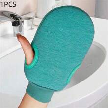 1 件男女通用纯色去角质沐浴手套，适用于家庭的实用沐浴刷，非常适合清洁和擦洗身体，适合家庭、旅行和酒店，是送给朋友和家人的绝佳圣诞礼物，家居浴室装饰秋季装饰返校 - 彩色 - 查看 8