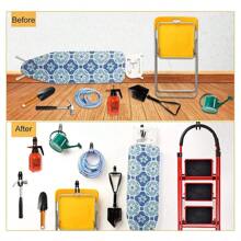 Ganchos de Utilidad para Almacenamiento de Garaje, Organizador de Herramientas de Jardín para Garaje, Ganchos de Montaje en Pared para Utilidades, Organizador de Almacenamiento de Herramientas de Alta Resistencia - F - Ver 6