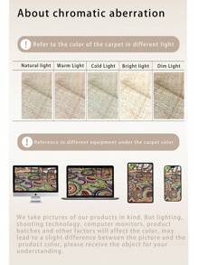 European Style Green Printed Carpet, Non-Slip And Washable, For Living Room Bedroom Office And Indoor/Outdoor Floor Mat, Area Rug 200x300cm (6.56' X 9.84' ) - Sprout Green - View 11