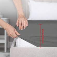 Twilled Cotton Solid Color Bedspread, Single-Piece Design, Multiple Sizes Available, Breathable & Comfortable For All Seasons Use, Enhances Sleep Quality, Ideal Gift Options - Grey - View 3