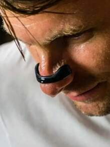 15 pares de dilatadores nasales magnéticos para deportes, kit de dilatador nasal que mejora la captación de oxígeno, clip nasal de recarga para respiración - Negro - Ver 7