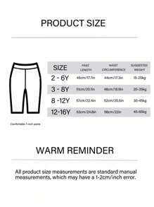 Bộ 3 chiếc quần legging lửng màu trơn có bèo nhún cho trẻ em, có chun co giãn. - màu đen - Xem 4