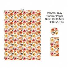 Natural Series Flowers Leaves Colored Pattern Polymer Clay Transfer Paper Disposable Stickers Printing Paper Earrings Making