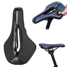 NetHong Bike Saddle Racing Soft Bicycle Seat Saddle Shock Absorption Breathable UK SPOT - Black - View 7