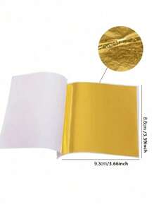 100 片仿金箔适用于艺术、镀金、绘画、家具装饰、仿金箔板 - 彩色 - 查看 3