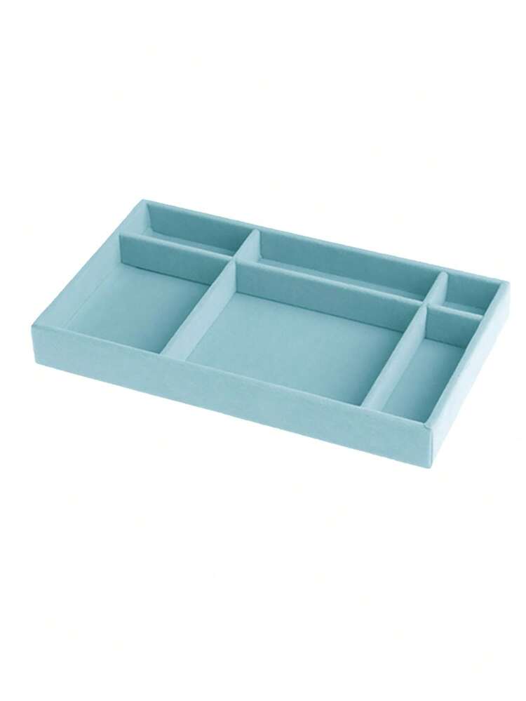 4-Piece/1-Piece Jewelry Manager Tray, Elegant Stackable Velvet Jewelry Manager - Surface Worn, Suitable For Portable Multifunctional Storage Of Rings, Earrings, And Necklaces - Multicolor - View 6