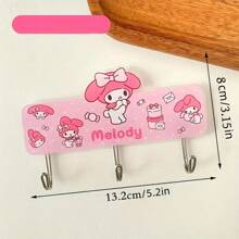 Sanrio Crochet en acrylique sous licence Sanrio, avec un lien solide, mignon Hello Kitty, convient aux designs de Chat noir et de Rouleau de cannelle. Peut être utilisé comme organisateur polyvalent pour serviettes, sacs et clés - parfait pour la maison, le bureau et le rangement de salle de bain