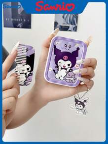 Sanrio A Sanrio Small Mirror Makeup Mirror Portable Portable Highly Attractive Level Students Hand Folding Makeup Mirror Female Comb Mirror