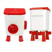 家禽喂养套装，自动鸡喂食器和饮水器套件，适用于鸟类、鸭子、鹅 - 易于使用，无需电池，鸟类喂养和饮水用品（塑料产品表面轻微划痕不可避免，不会影响外观和使用） - 彩色 - 查看 3