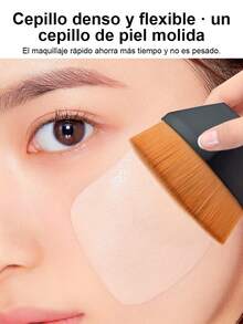 Streak-Free Makeup Brush, Flat Head Makeup Brush, Soft, Fast, Flawless, Skin-Friendly - 粉色 - 查看 3