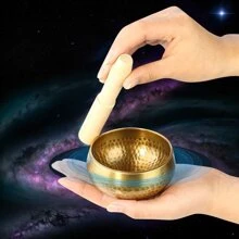 唱钵 3.15 英寸小号铜材质，声音清脆，适合醒悟、瑜伽、冥想、缓解心理压力，也可作为礼物赠送 - 彩色 - 查看 9