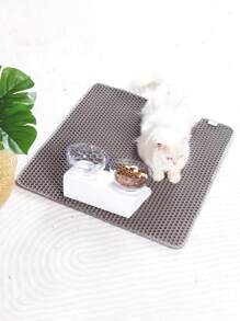 Tapis à litière pour chat imperméable à l'eau et aux urines, double couche, pliable, tapis de litière pour animaux de compagnie, tapis de lit pour animaux de compagnie, fournitures de nettoyage pour chats