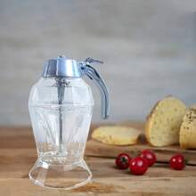 Durable Syrup Dispenser, For Diluting Honey, Also Perfect For Olive Oil, Honey, Syrup, Sauce Distribution, Multifunctional Honey Jar, Glass Honey Dispenser, Dessert Dispenser. - 透明的 - 查看 7