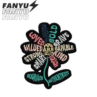 You Are Enough Patch, 3 Inch Sew On/Iron On Embroidered Flower Patches, Hip Hop Punk Rock Cartoon Adventure Funny Cool DIY Clothing Accessories Sewing Applique Embroidery Badge Patch Summer, School